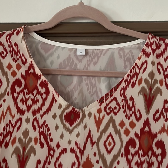 Mod Dress Ikat like print size small - Picture 3 of 6